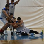 Sport - Kosarka - Breg Mediachem - Veselje po zmagi na tretji polfinalni tekmi play-offa D-lige in napredovanje v visjo C ligo silver