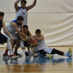 Sport - Kosarka - Breg Mediachem - Veselje po zmagi na tretji polfinalni tekmi play-offa D-lige in napredovanje v visjo C ligo silver