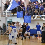 Sport - Kosarka - Breg Mediachem - Veselje po zmagi na tretji polfinalni tekmi play-offa D-lige in napredovanje v visjo C ligo silver