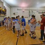 Sport - Kosarka - Breg Mediachem - Veselje po zmagi na tretji polfinalni tekmi play-offa D-lige in napredovanje v visjo C ligo silver