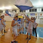 Sport - Kosarka - Breg Mediachem - Veselje po zmagi na tretji polfinalni tekmi play-offa D-lige in napredovanje v visjo C ligo silver