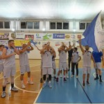 Sport - Kosarka - Breg Mediachem - Veselje po zmagi na tretji polfinalni tekmi play-offa D-lige in napredovanje v visjo C ligo silver