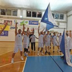 Sport - Kosarka - Breg Mediachem - Veselje po zmagi na tretji polfinalni tekmi play-offa D-lige in napredovanje v visjo C ligo silver