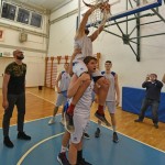 Sport - Kosarka - Breg Mediachem - Veselje po zmagi na tretji polfinalni tekmi play-offa D-lige in napredovanje v visjo C ligo silver