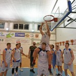 Sport - Kosarka - Breg Mediachem - Veselje po zmagi na tretji polfinalni tekmi play-offa D-lige in napredovanje v visjo C ligo silver