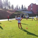 Mladi Zarjini igralci na prirpavah na Rogli