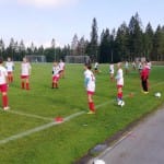 Mladi Zarjini igralci na prirpavah na Rogli