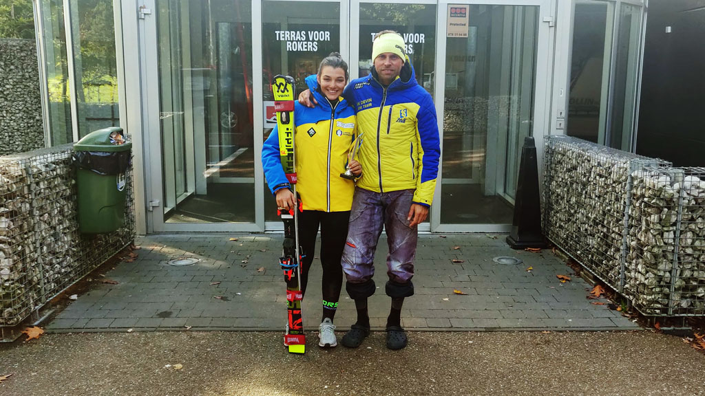 Caterina Sinigoi in trener Aleš Sever