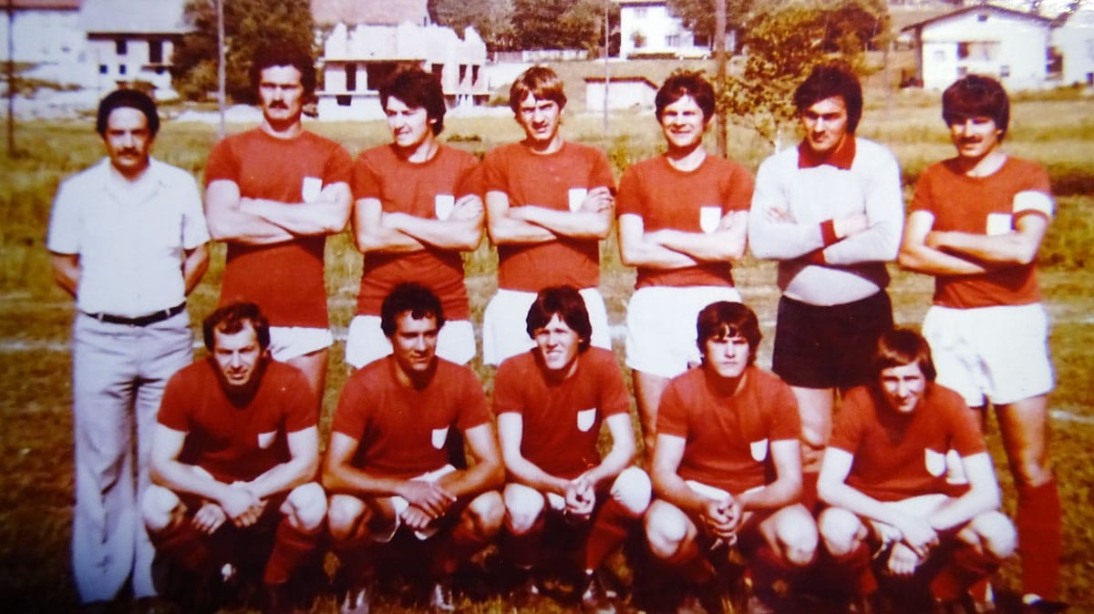 Zarja 1978/79. Trener Lučo Pertič. Frandolič tretji iz leve proti desni