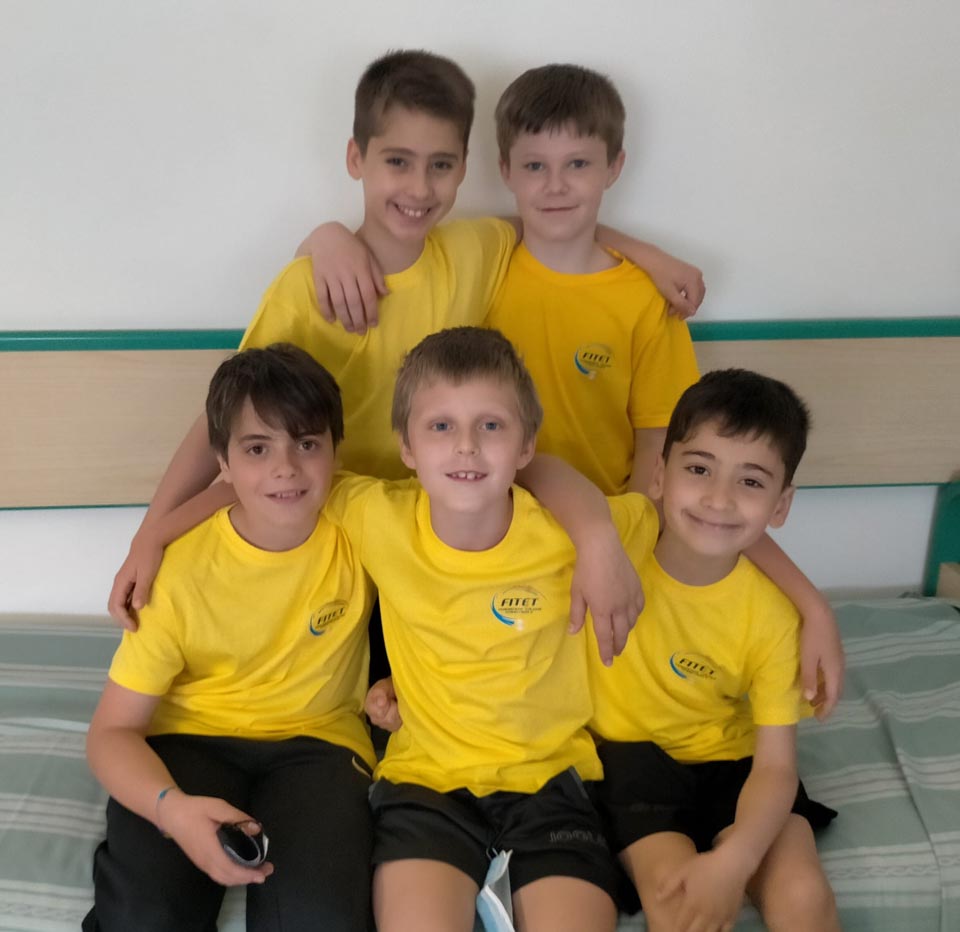 Zgoraj od leve Francesco Trevisan, Erik Paulina
Spodaj Federico Carmeli, Jan Slavec in Leonardo Trevisan