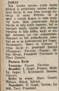 Foto 8: Seznam igralcev v sezoni 1978/79