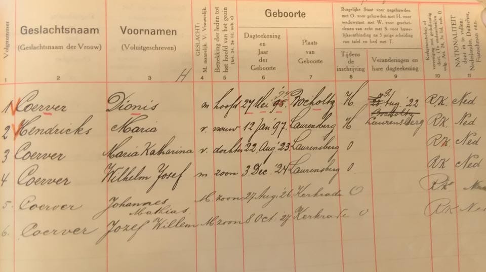 Foto 3 Arhiv občine Kerkrade.
Seznam prebivalcev in družin med leti 1795 - 1946 3 Premogovnika Laura & Julija v kraju Eygelshoven. V Julii so bili poleg Coerverja zaposleni številni 
Slovenci