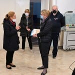 Obisk ministrice Helene Jaklitsch pri slovenskih sportnih drustvih na Trzaskem