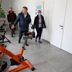 Obisk ministrice Helene Jaklitsch pri slovenskih sportnih drustvih na Trzaskem