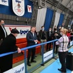 Obisk ministrice Helene Jaklitsch pri slovenskih sportnih drustvih na Trzaskem