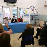 Obisk ministrice Helene Jaklitsch pri slovenskih sportnih drustvih na Trzaskem