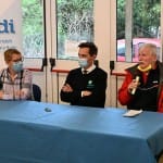 Obisk ministrice Helene Jaklitsch pri slovenskih sportnih drustvih na Trzaskem