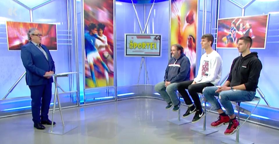 Voditelj Igor Malalan, Robert Makuc, Ivan Devetak in Cristian Buri