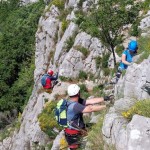 Planinci AŠD Mladina in SK Devin na ferato Zimska roža in Bion