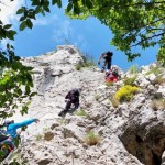 Planinci AŠD Mladina in SK Devin na ferato Zimska roža in Bion