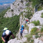 Planinci AŠD Mladina in SK Devin na ferato Zimska roža in Bion