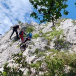 Planinci AŠD Mladina in SK Devin na ferato Zimska roža in Bion