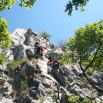 Planinci AŠD Mladina in SK Devin na ferato Zimska roža in Bion