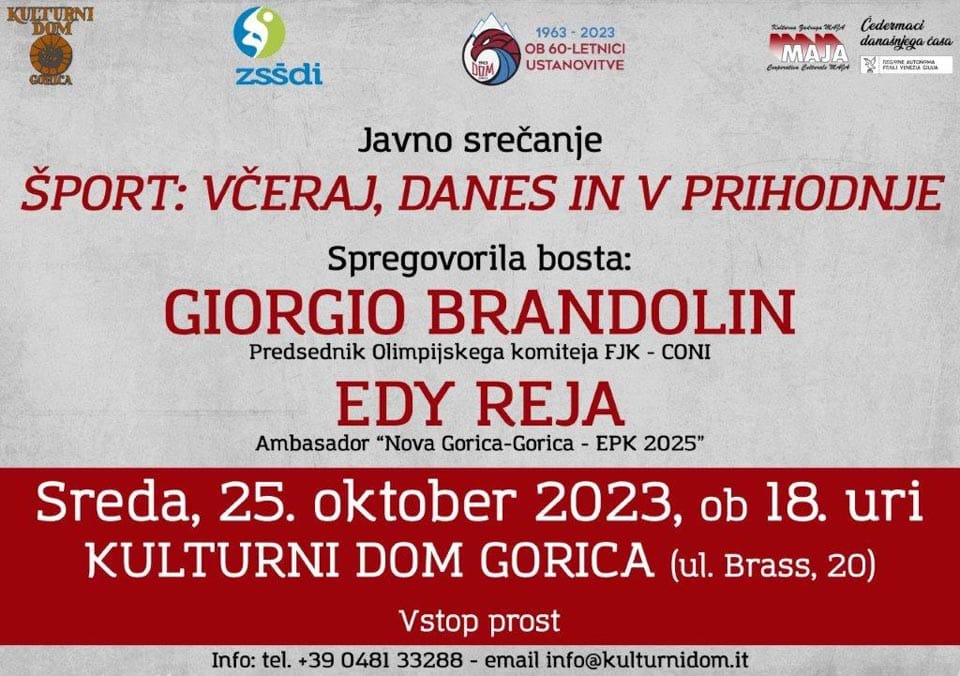 Gorica: v sredo (25. oktobra) javno srečanje o športni reformi