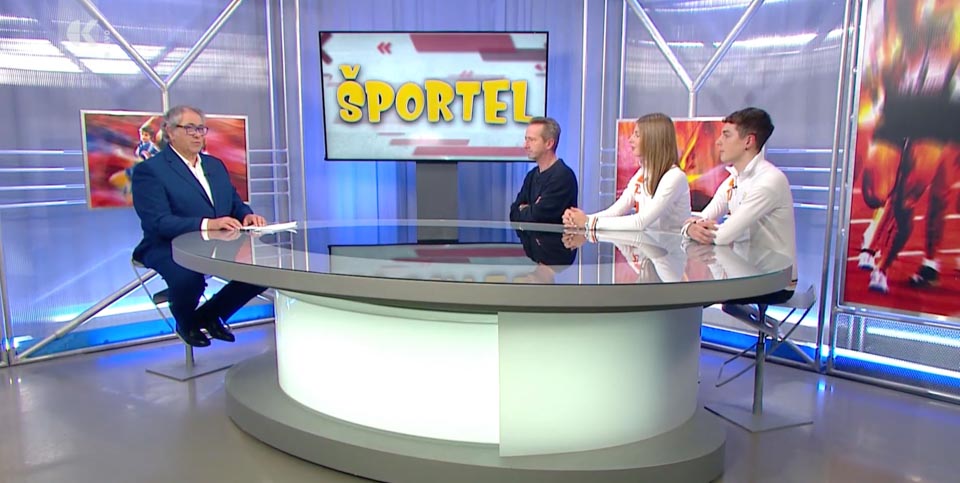 Od leve: voditelj Igor Malalan, Samo Kokorovec, Sani Gregori in Kevin Zenič